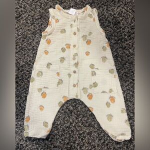 Zara Linen Fruit Print Baby One Piece